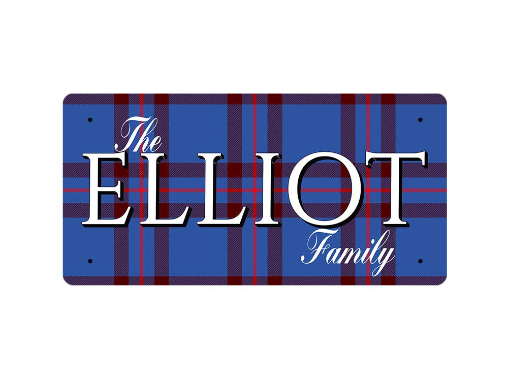 McMug - The Elliot Family (Elliot Modern Tartan) - Metal Sign, Decorative Sign, 200mm x 100mm