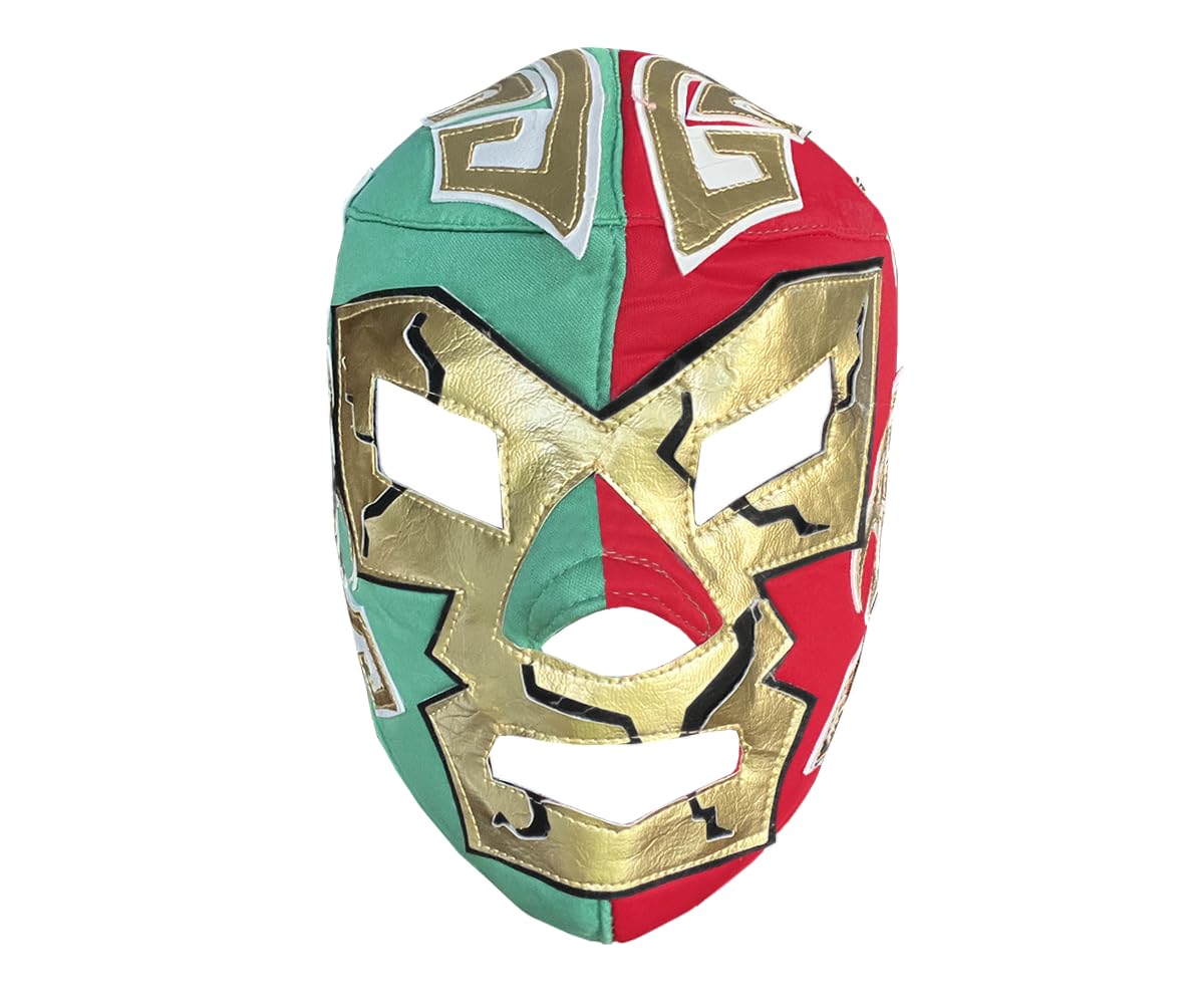 EscobarDr Wagner Lucha Libre Wrestling Mask Costume Wear, Red Green style, Adult One Size