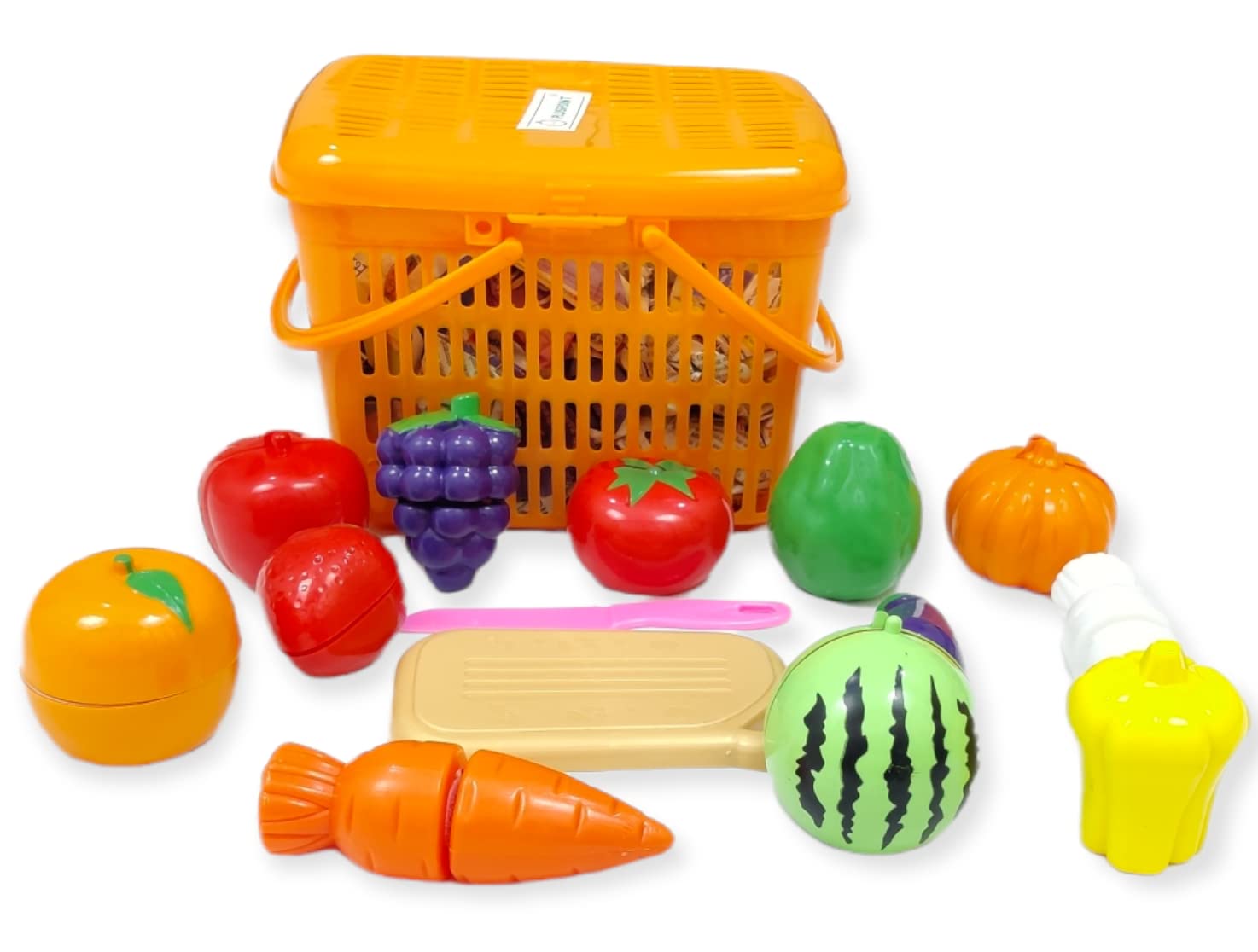 Buy PLUSPOINT Fruit Cut Toy with Storage Basket Realistic Sliceable