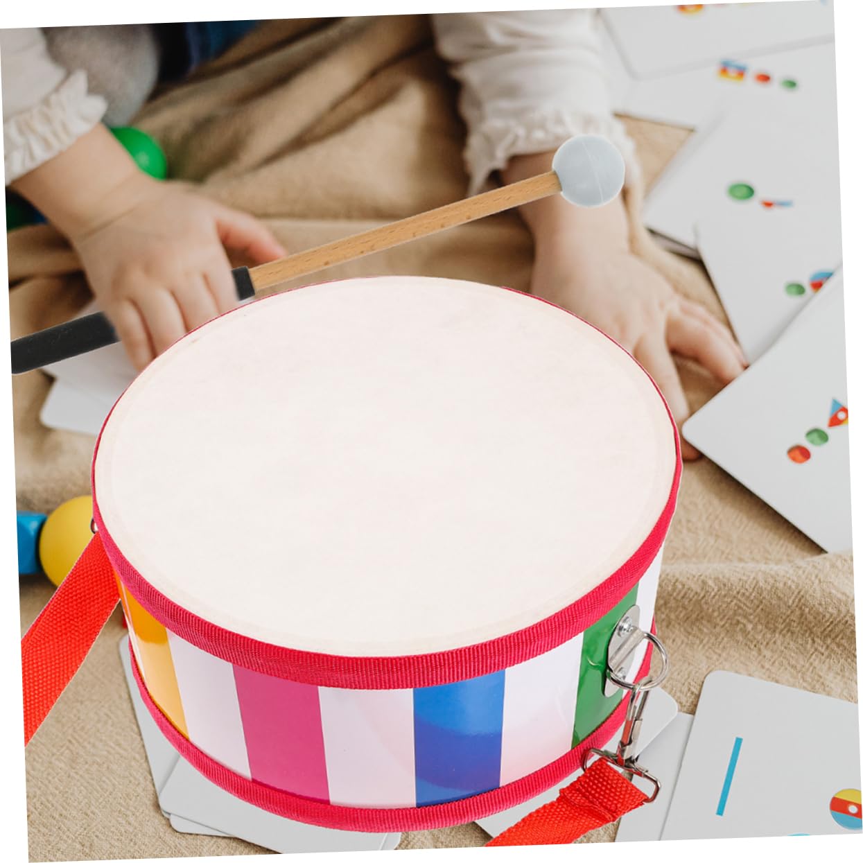 Toyvian 6paia Bacchette Per Strumenti Musicali Mallet Per Tongue Drum e Marimba Percussione Strumenti Orff Colori e Facili Da Usare e Resistenti