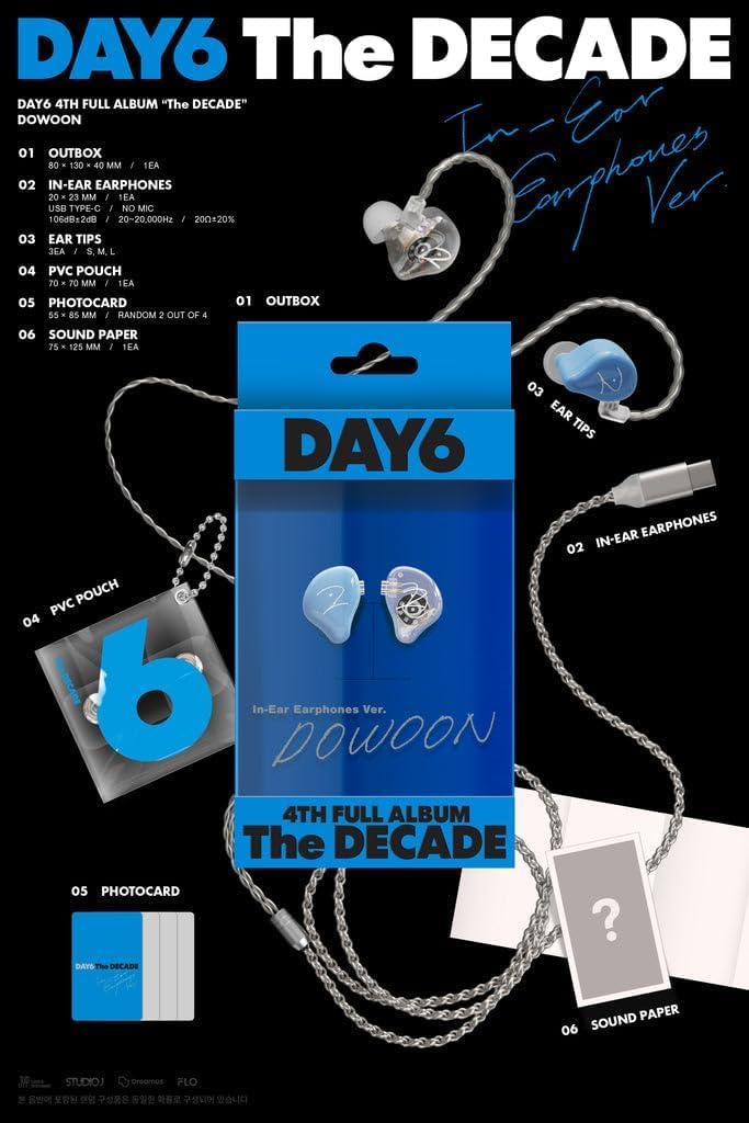 K-POP・アジア DAY6 The DECADE [In-Ear Earphones ver.] DAY6 The Decade 4th Album in-Ear Earphones Ver/Random.VER