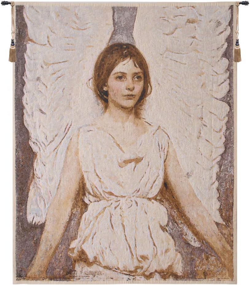 Angels Thayer Belgian Tapestry Wall Hanging - 28 in. x 37 in. Cotton/Viscose/Polyester by Abbot Handerson