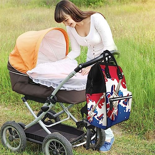 Sac à langer guitare style décontracté et multicolore en taille unique pour parents - 6