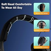 Vista 3 de Orejeras de Seguridad para Protección Auditiva SNR 29 dB Cancelación de Ruido Orejeras de Tiro, Caza, Construcción Reducción de Ruido