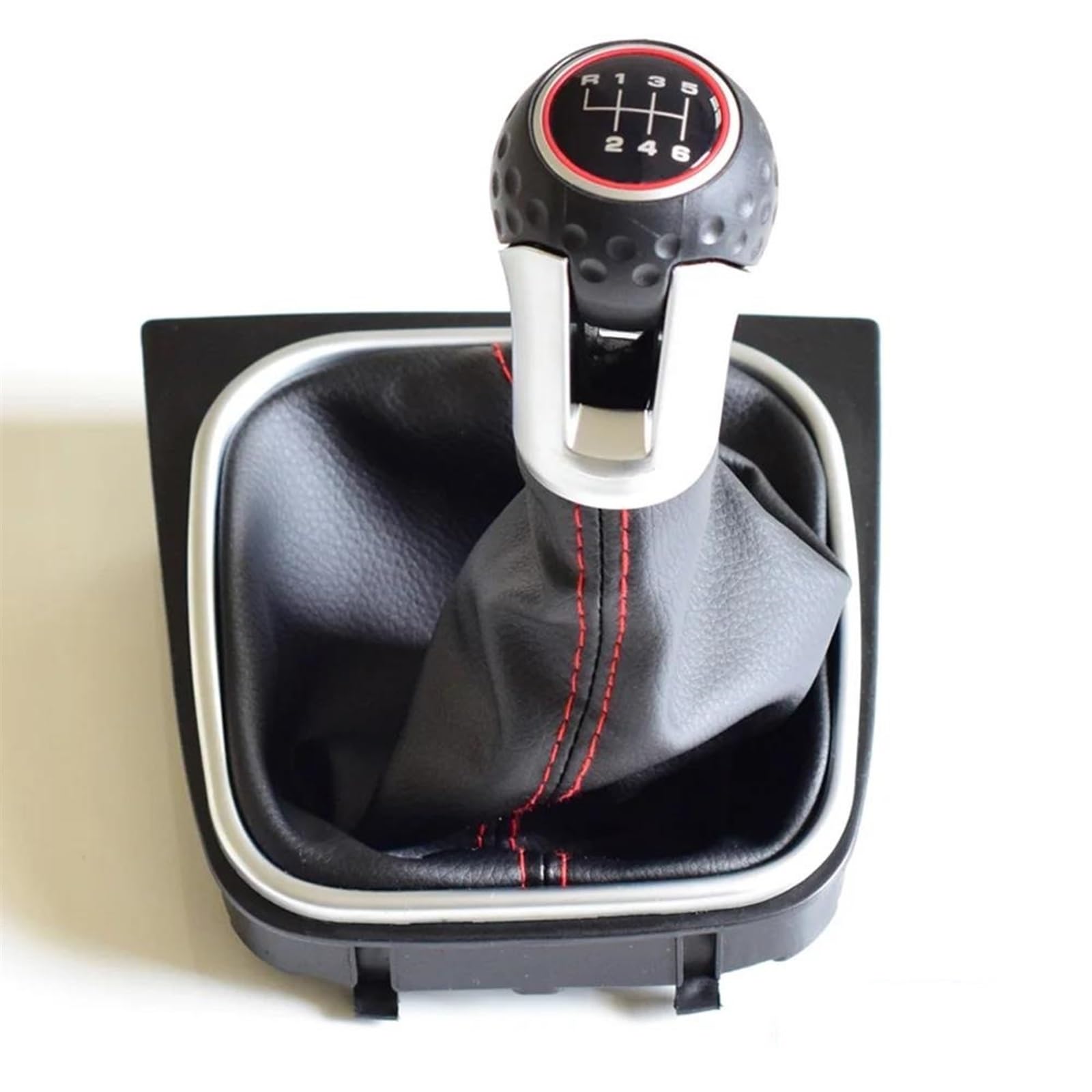 YDXHERTA Gear Shift Knob 5 6 Speed Manual Car Stick Lever Shifter Handball Gaiter Boot for Golf 6 MK6 for GTI for GTD R20 2009-2013 Spare Parts(Speed 6)