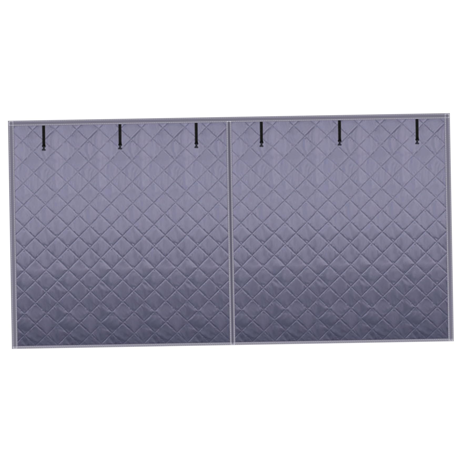 Cortina aislante de garaje insonorizada e impermeable para frenar el frío gris