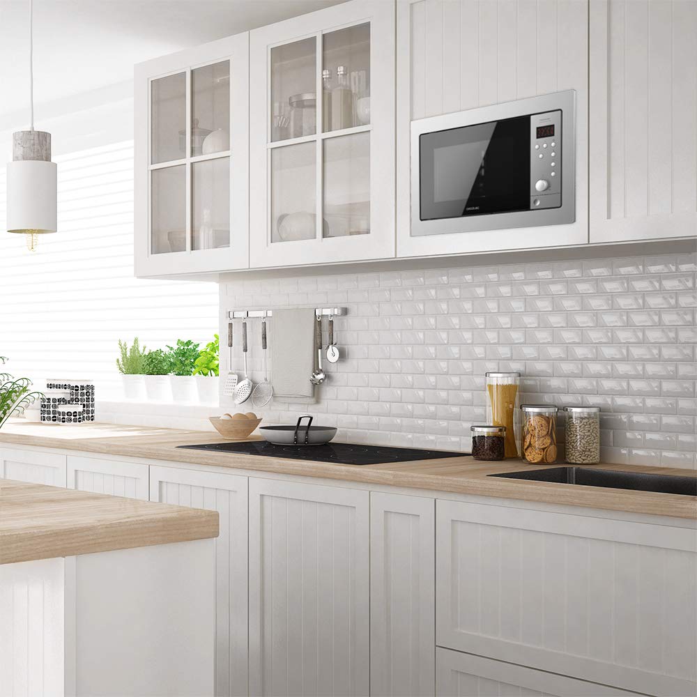 Cecotec Forno a Microonde Digital Grandheat 2500 Steelblack incorporato. 900W, integrabile, 25 litri, griglia, avvio rapido, 8 funzioni preconfigurate, timer