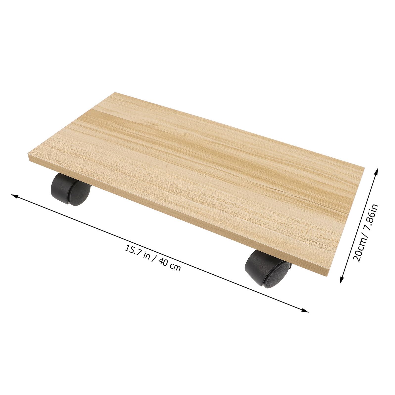 Soporte Rodante para Torre de PC de Madera Base Ajustable y Ruedas Giratorias Soporte de Suelo para Ordenador Capacidad de Carga Carrito Móvil para Escritorio Adecuado para