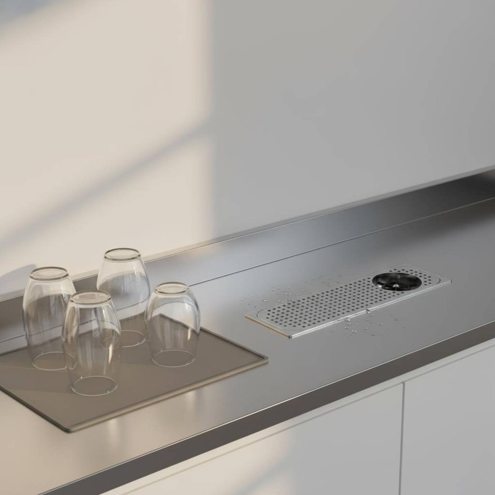 Rubinetto per Lavello Commerciale Automatico per Lavaggio Bicchieri Risciacquo Rapido Materiali in Acciaio Inox E Rame Adatto per Bar Ristoranti Caffetterie Casa, Moderno, Nero, Lungo