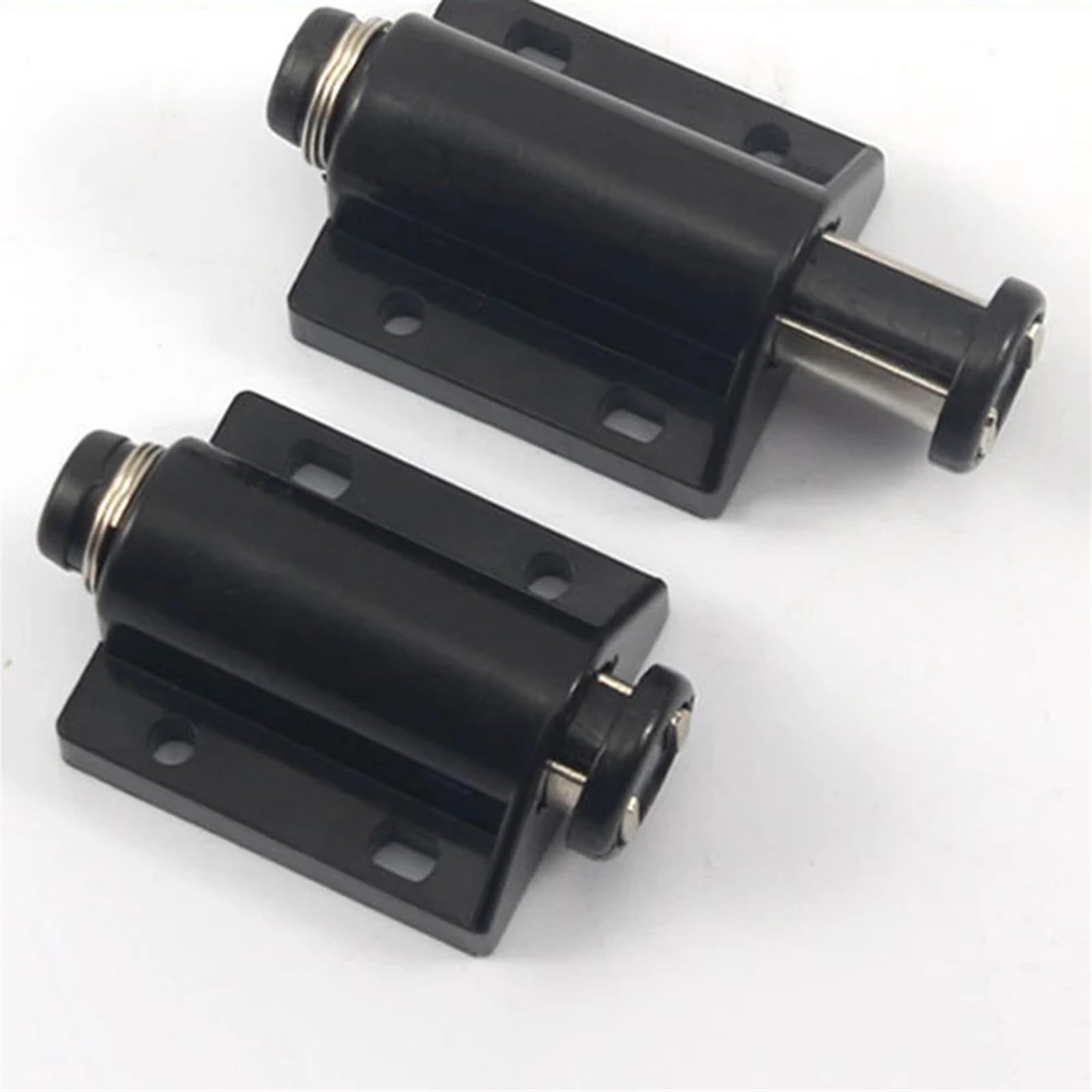 Magnetischer Schranktürdrücker, Magnetschnäpper, Türschließer, Push-Open-Magnet, Schranktürschnäpper for Kleiderschrank, Push-Typ-freier Griff(Black)