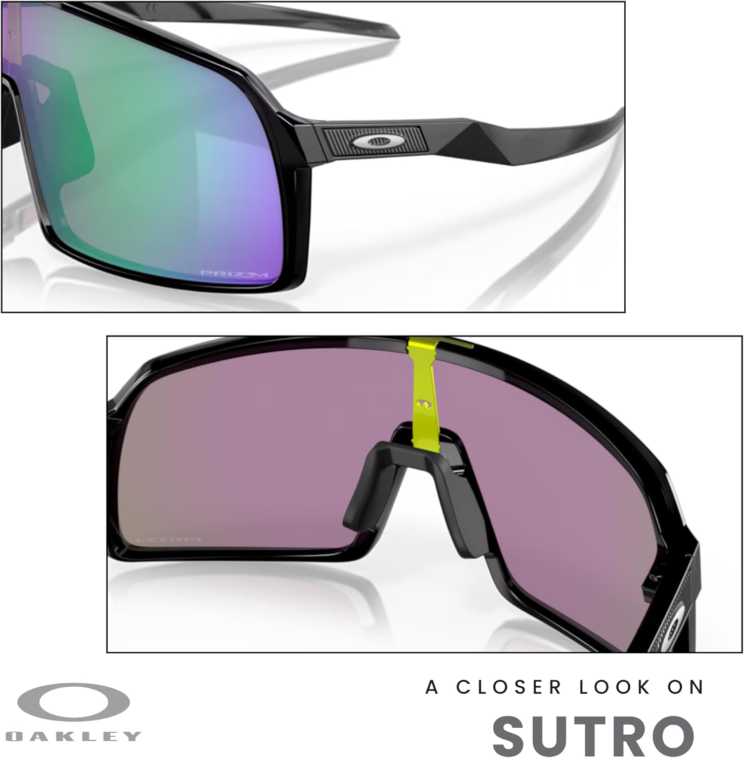 Oakley Sutro OO9406 / OO9462 Shield Sunglasses for Men+ Bundle Accessory Leash Kit, Microfiber Pouch - Image 6