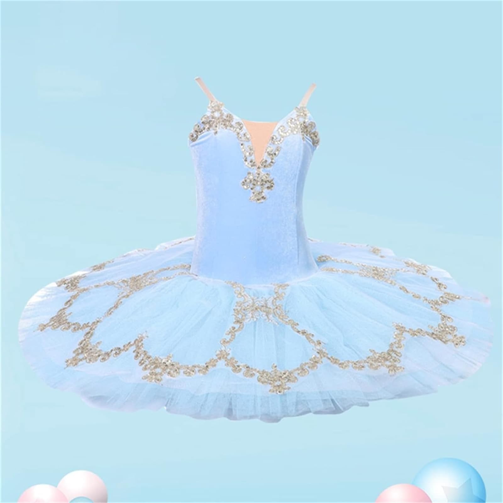 Filles Paillettes Justaucorps Tutu Ballet Robe sans Manches Camisole Ballerine Tulle Danse Jupes Enfants Cygne Vêtements Danse Patinage Ballerine Compétition Performance Costume