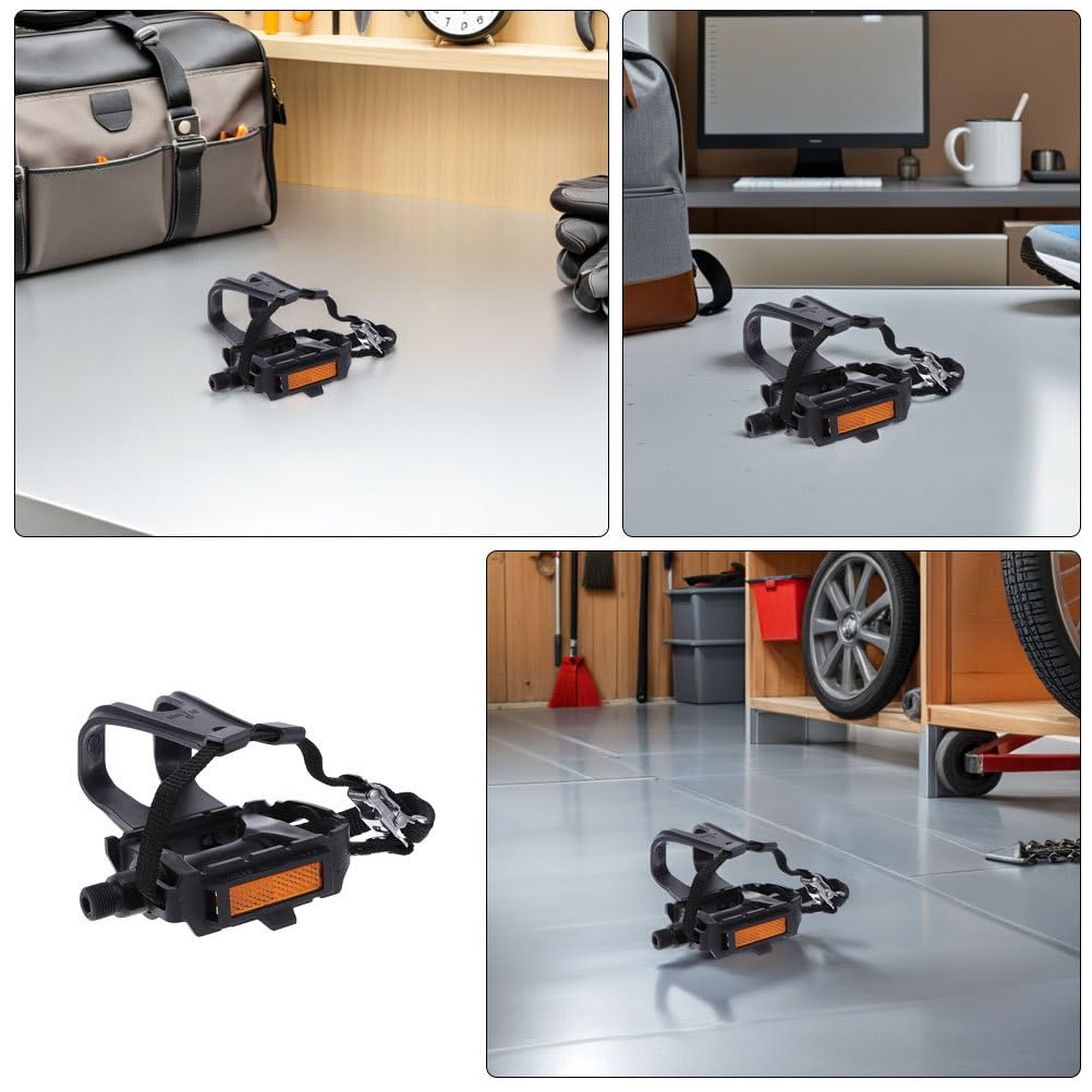 TOYANDONA 2 Pares Correas Reutilizables para Pedales De Bicicleta con Cierre De Contacto para Ciclismo Al Aire Entrenamiento Gimnasio