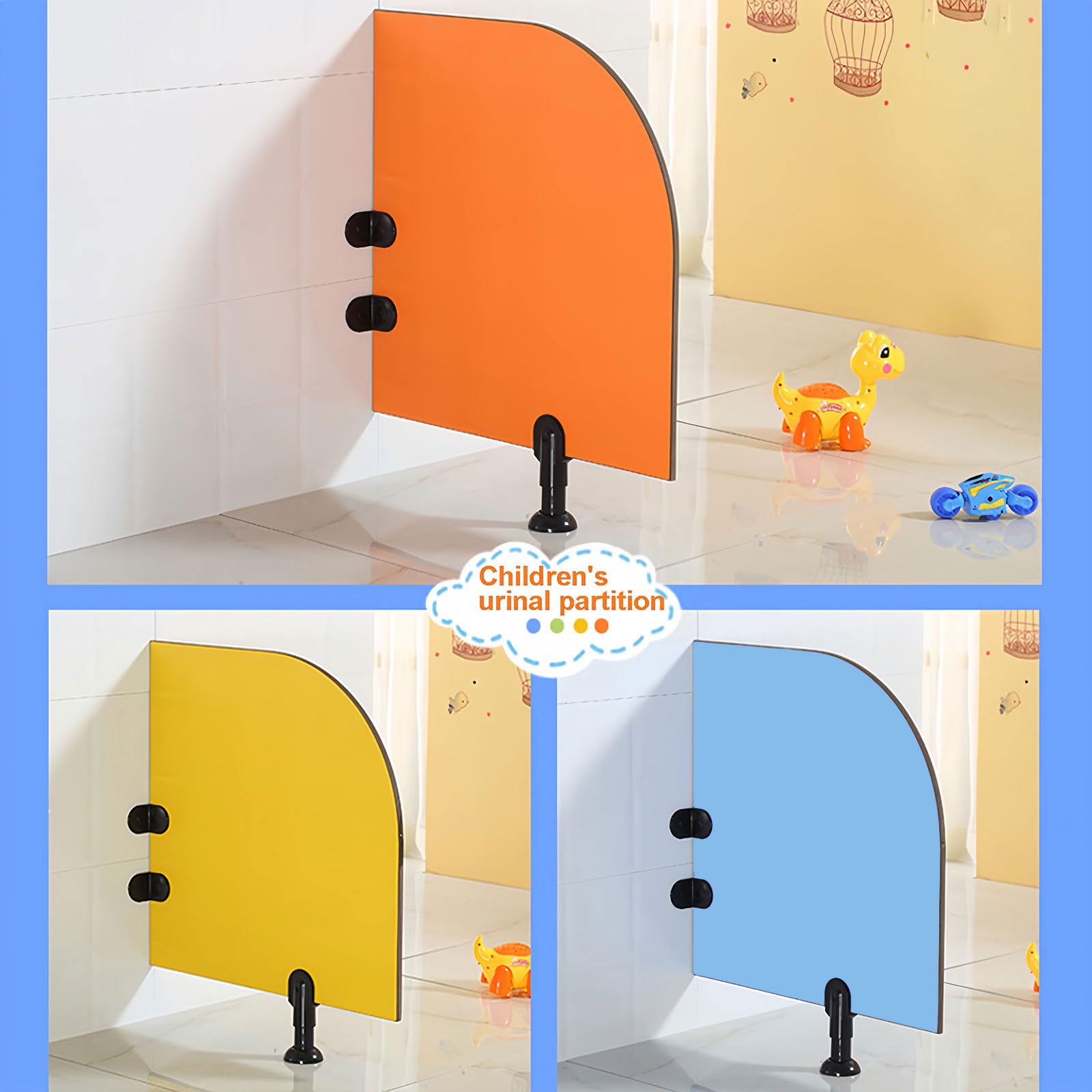 Cloison D'intimité Pour Urinoir D'école Maternelle – Panneau En Panneau Haute Densité, étanche, 70x60 Cm, Jaune (protection Vie Privée Enfants) - 12