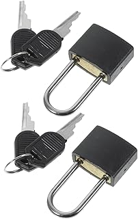 FONDOTIN 2 Sets Set Padlock Metal Locker Cabinet Heavy Duty Storage Cabinet Travel Jewelry Box Safety Padlock Diary Book Lock Padlock with Key Pad Locks with Same Key Small Key Lock Open