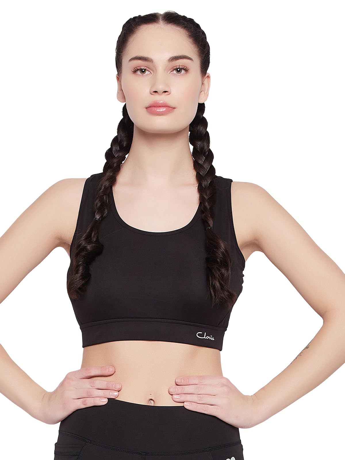 clovia Polyester Women's Medium Impact Padded Racerback Sports Bra-picture-13