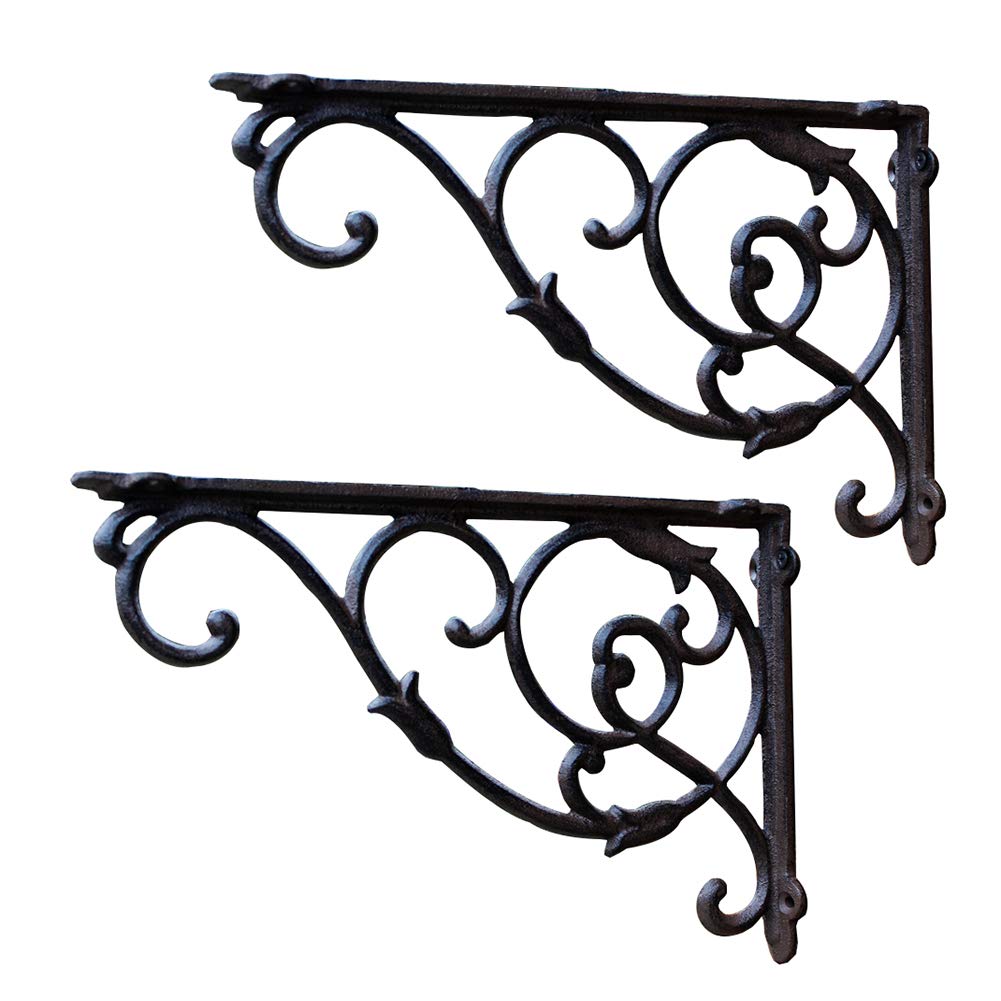 ZYFA Soporte para Estanterías, Soportes de Hierro para Retro,Escuadras De Metal Soporte Triangular,2 Piezas