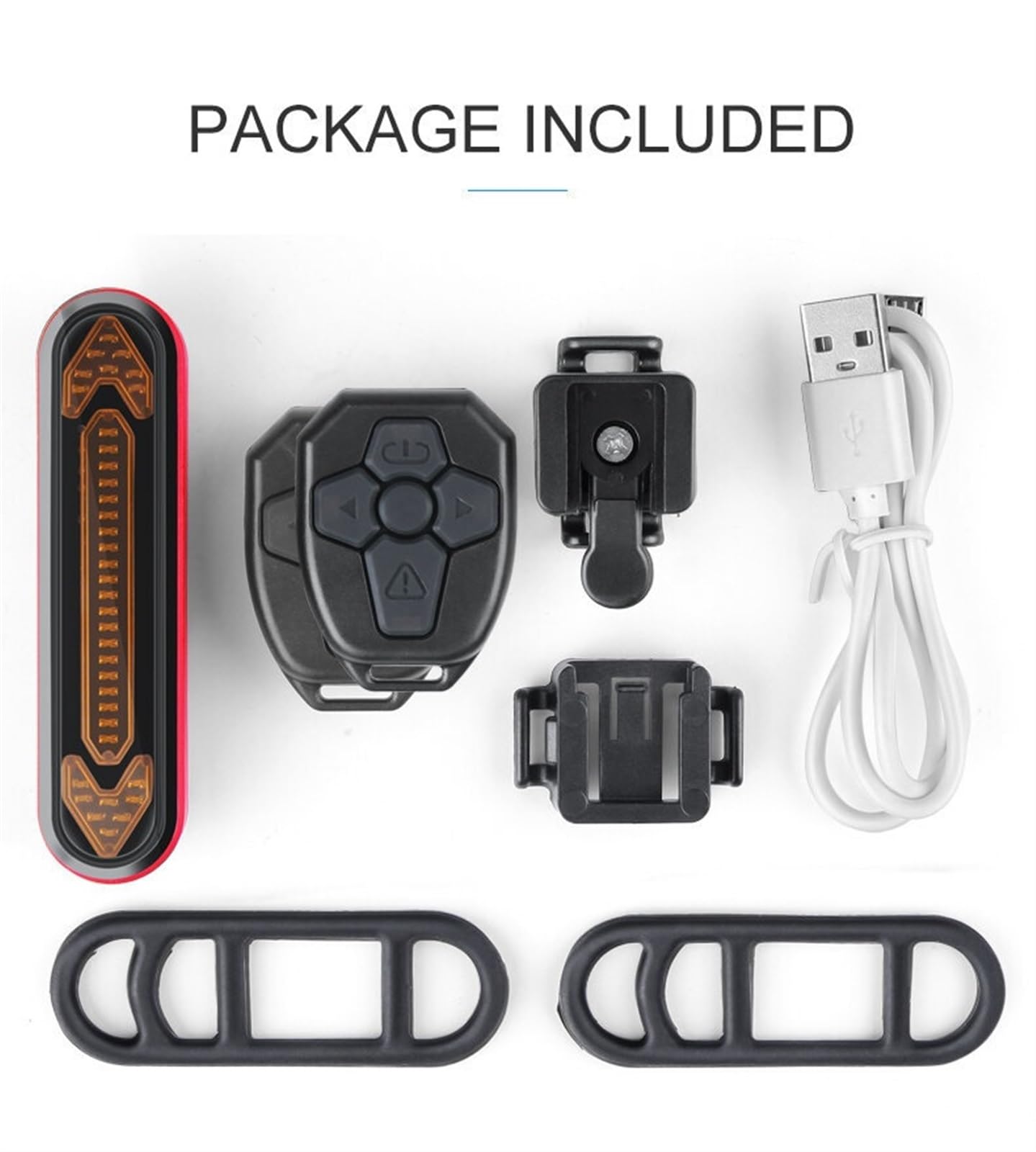 Luce della bicicletta USB Ricaricabile Fanale Posteriore Bici Luce Posteriore Intelligente Telecomando Senza Fili Indicatore di Girata Luce LED