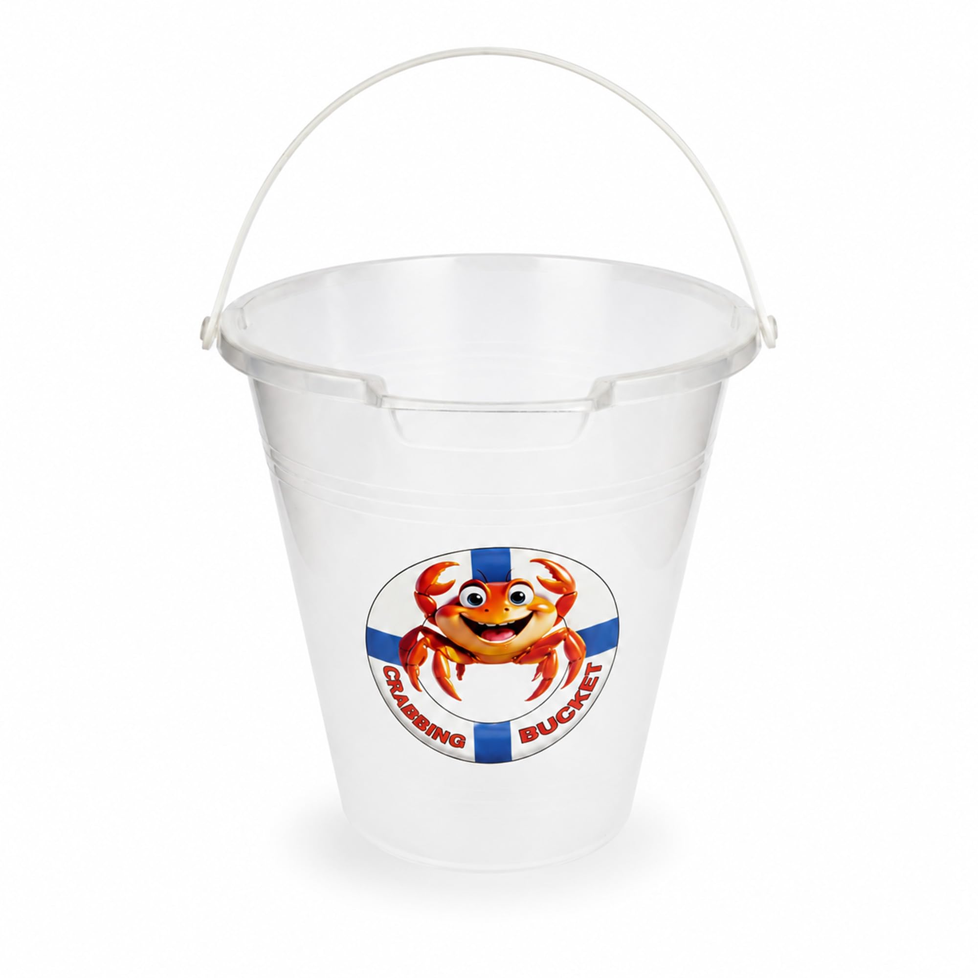 NAVOYS Crab Bucket with Handle – 23cm Lightweight Plastic Beach Bucket