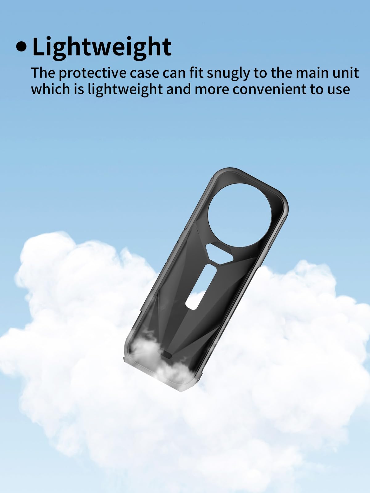 Funda especialmente diseñada para cámara de acción Insta360 X5 impermeable 8K de 360°, protección de silicona premium a prueba de golpes. Puerto de carga accesible, color negro.