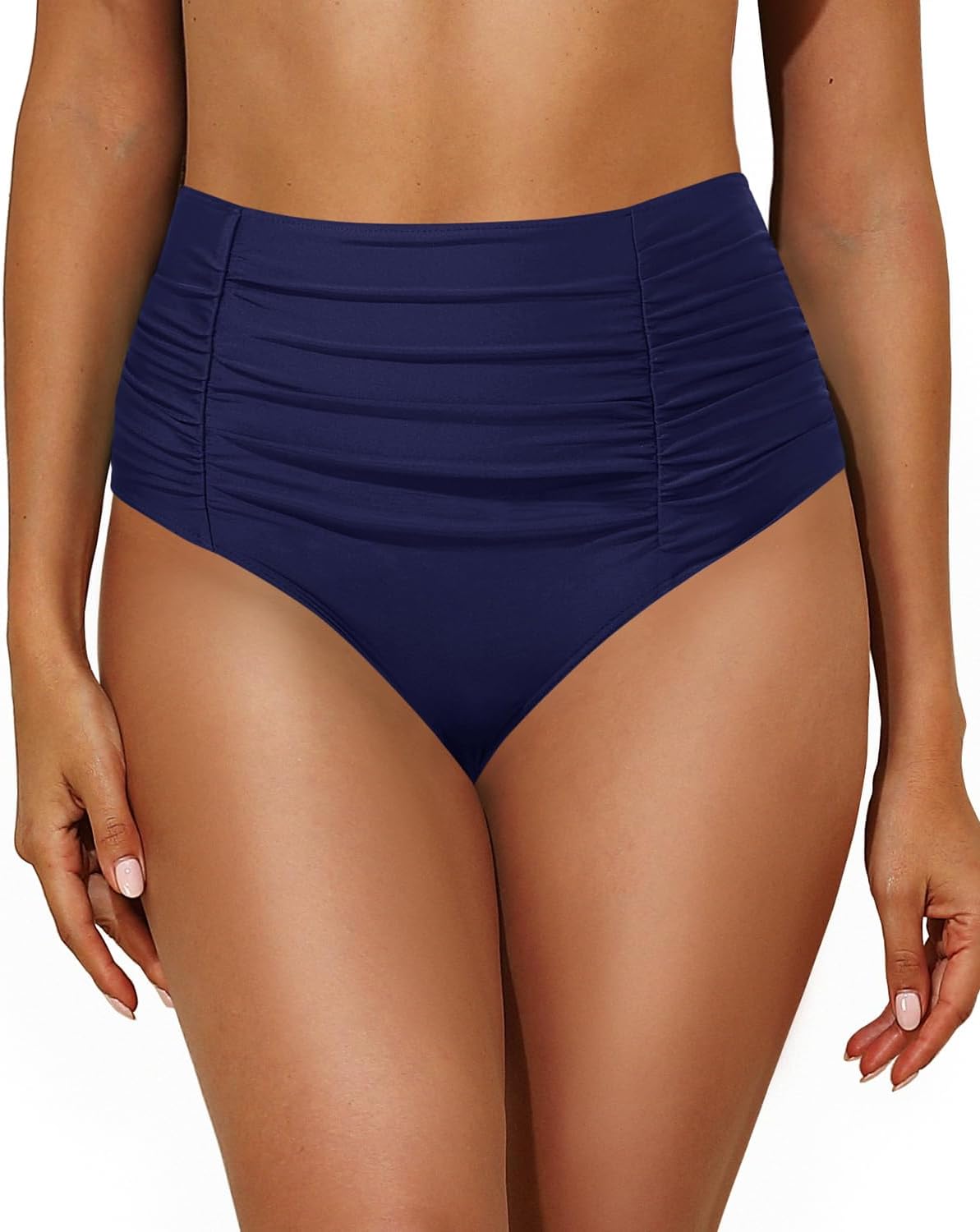 Holipick Bathing Suit Bottoms for Women - High Waisted Bikini Bottoms Ruched Tummy Control Swimsuit Bottom - Image 5