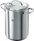 ZWILLING Twin Specials Spargeltopf, hoherKochtopf, 16x27 cm, mit Deckel und Sieb, 4.5 L, Induktionsgeeignet, Unbeschichtet, Edelstahl, Silber