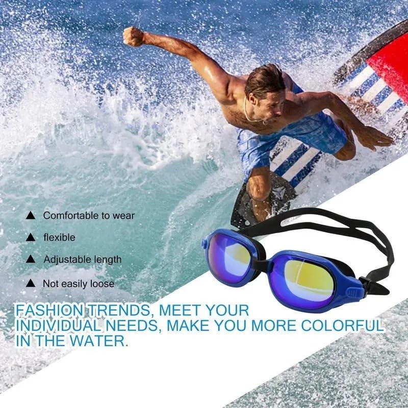 Komfortable Antibeschlag-Schwimmbrille, wasserdicht, UV-Schutz, Schwimmbrille for Damen und Herren, weiche Silikondichtungen for mehr Komfort, perfekt for Bahnenschwimmen, Triathlon-Training und Wasse