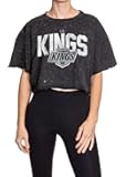 NHL Surf & Skate Womens Oversize Drop Shoulder Acid Wash Cropped T-Shirt