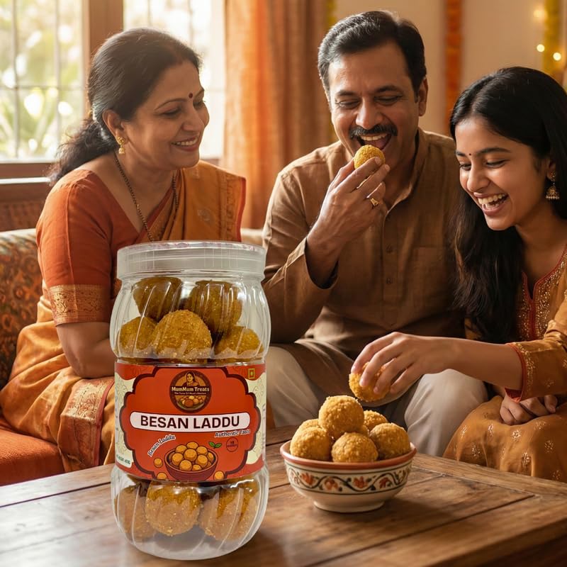 Image of MumMum Treats Besan Laddu | Traditional Indian Sweet | Perfect Tea-Time Snack & All-Time Craving Treat | Authentic Homemade Taste