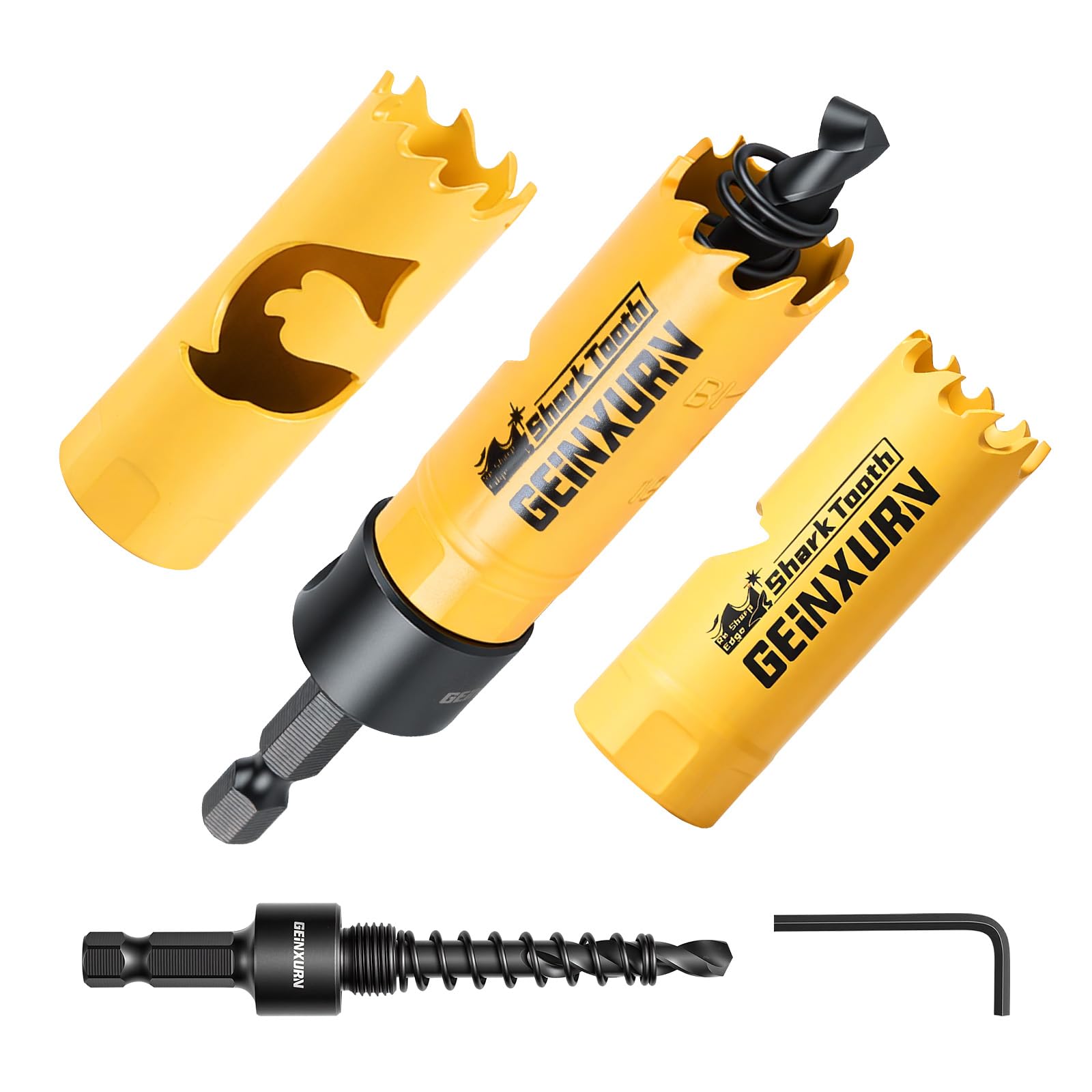 Geinxurn 2-1/2 in(64mm) Hole Saw Set, HSS Bi-Metal Hole Cutt -10
