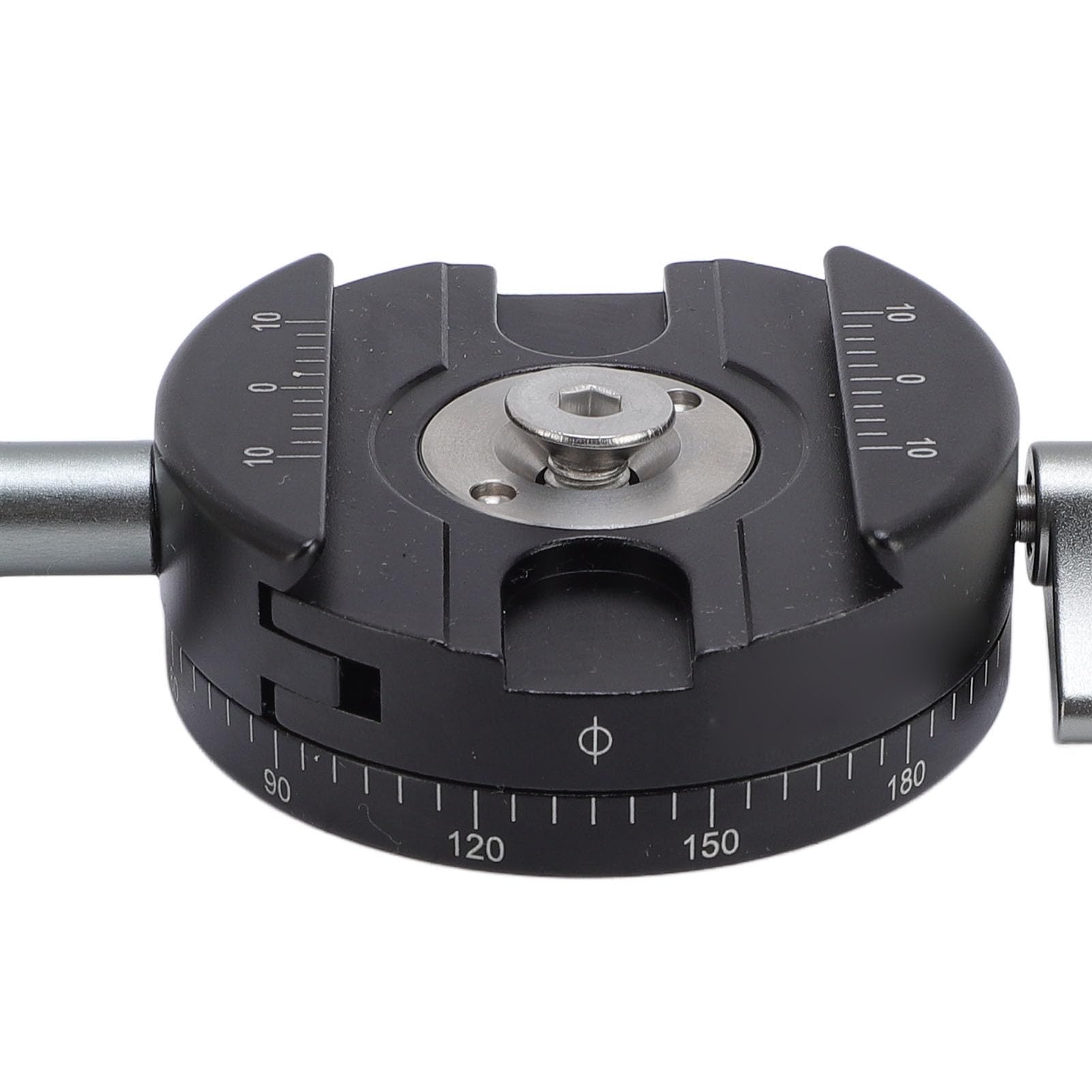 Morsetto a Sgancio Rapido Livella a Bolla Integrata, Piastra a Sgancio Rapido per Treppiede a 360° Testa per Treppiede HDR con Foro per Vite UNC 3/8 Pollici, Manopola a Leva