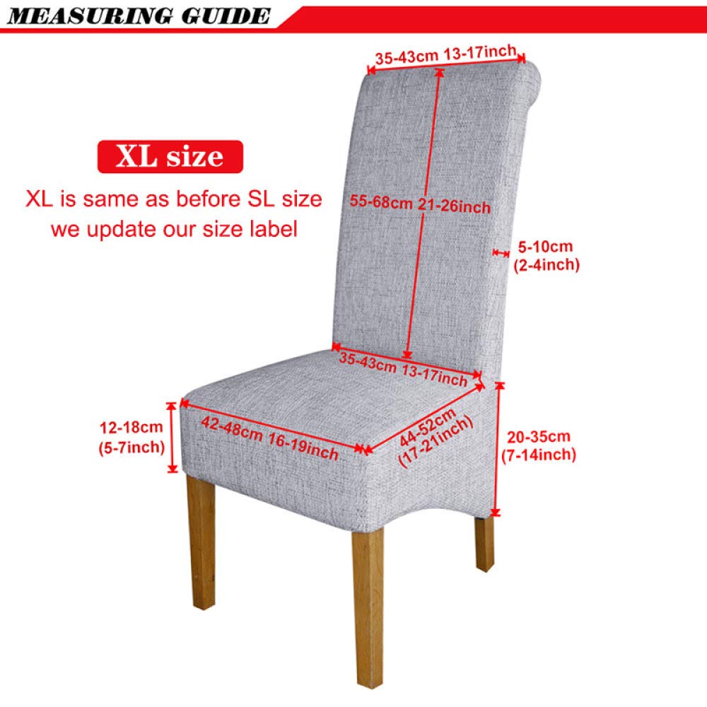 Housses De Siège De Chaise Extensibles - Lot De 1, Polyester/élasthanne, Lavable, 50x50 Cm (couleurs Variées) - Pour Salle à Manger, Bureau, Banquet - 11