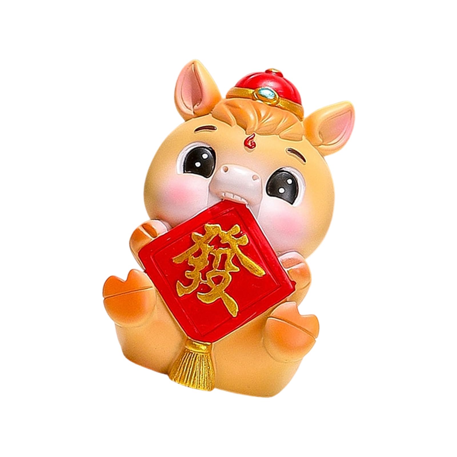 Nucelit 2026 Chinese New Year Horse Figurines Resin Chinese Zodiacs Horse Statues Ornament for Car Dashboards Table Decorations Zodiacs Statues