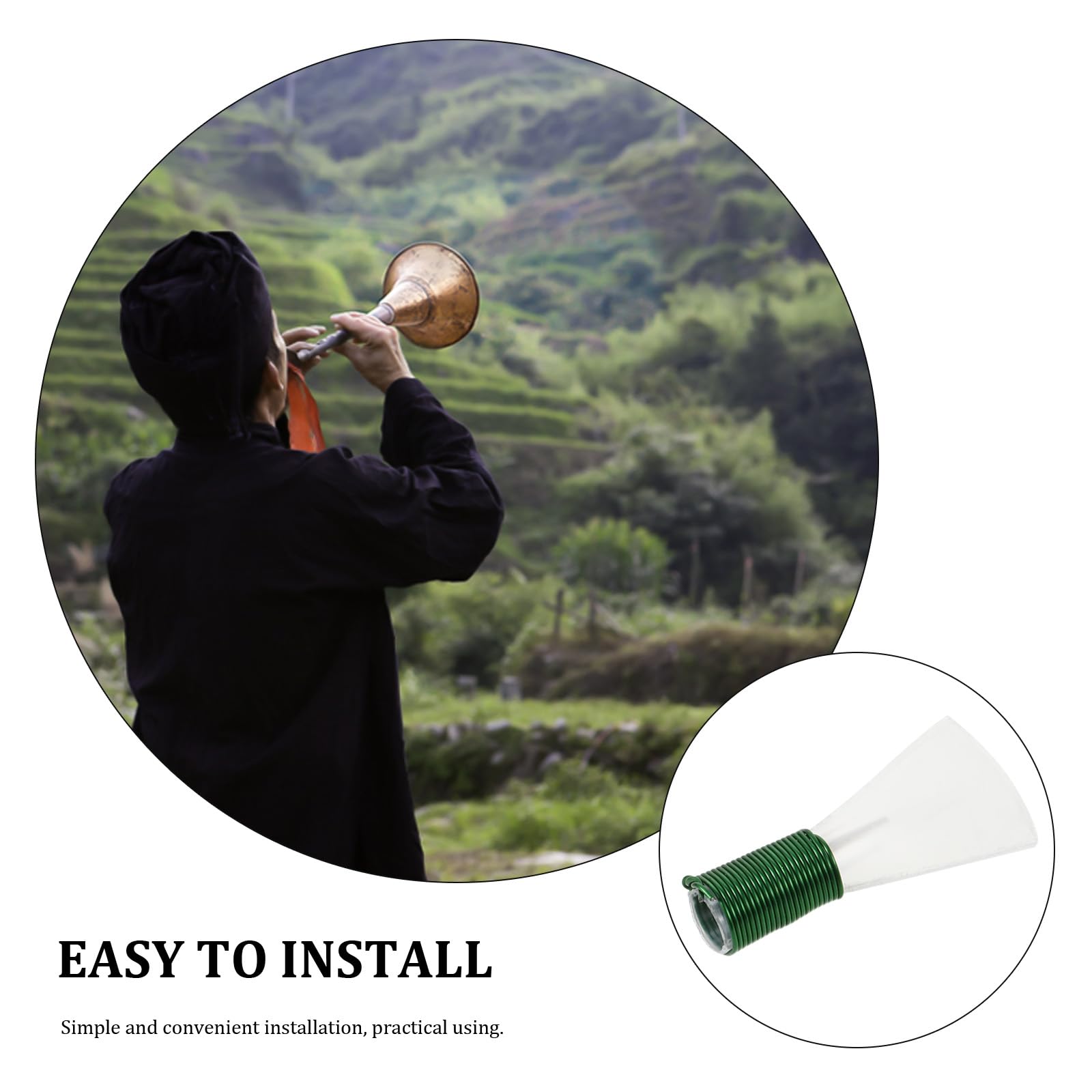 Cabilock Lot de 2 Embouts en Plastique pour Sifflet D'instrument Suona en Tonalité Do, Accessoires à Anche à Faible Résistance pour Musique Traditionnelle Chinoise, Kit de