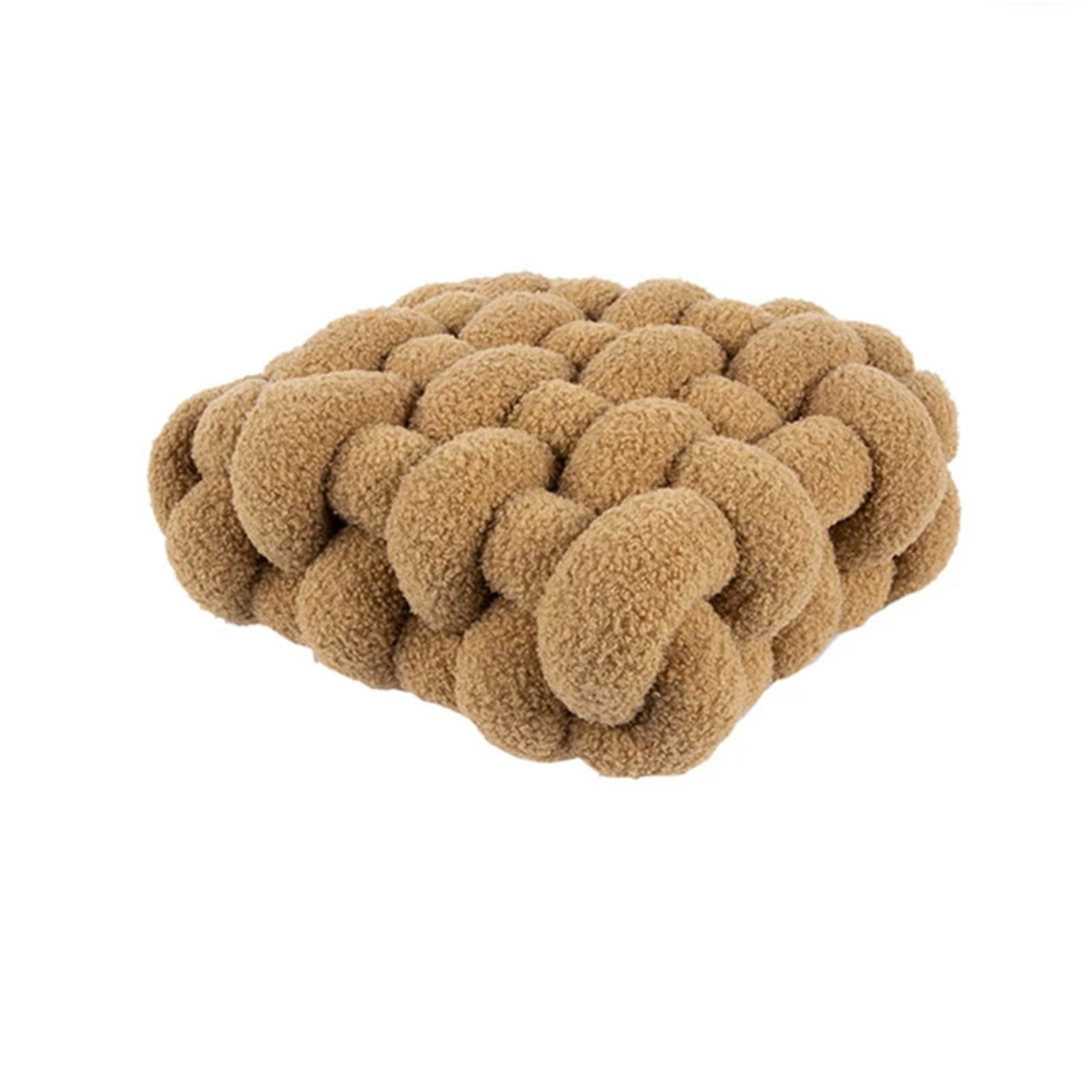 Knot pillow, Hand-Woven Knotted Ball Throw Pillow Multicolor Multiple Sizes