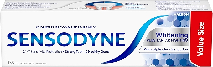 Sensodyne Whitening & Tartar Toothpaste for Sensitive Teeth
