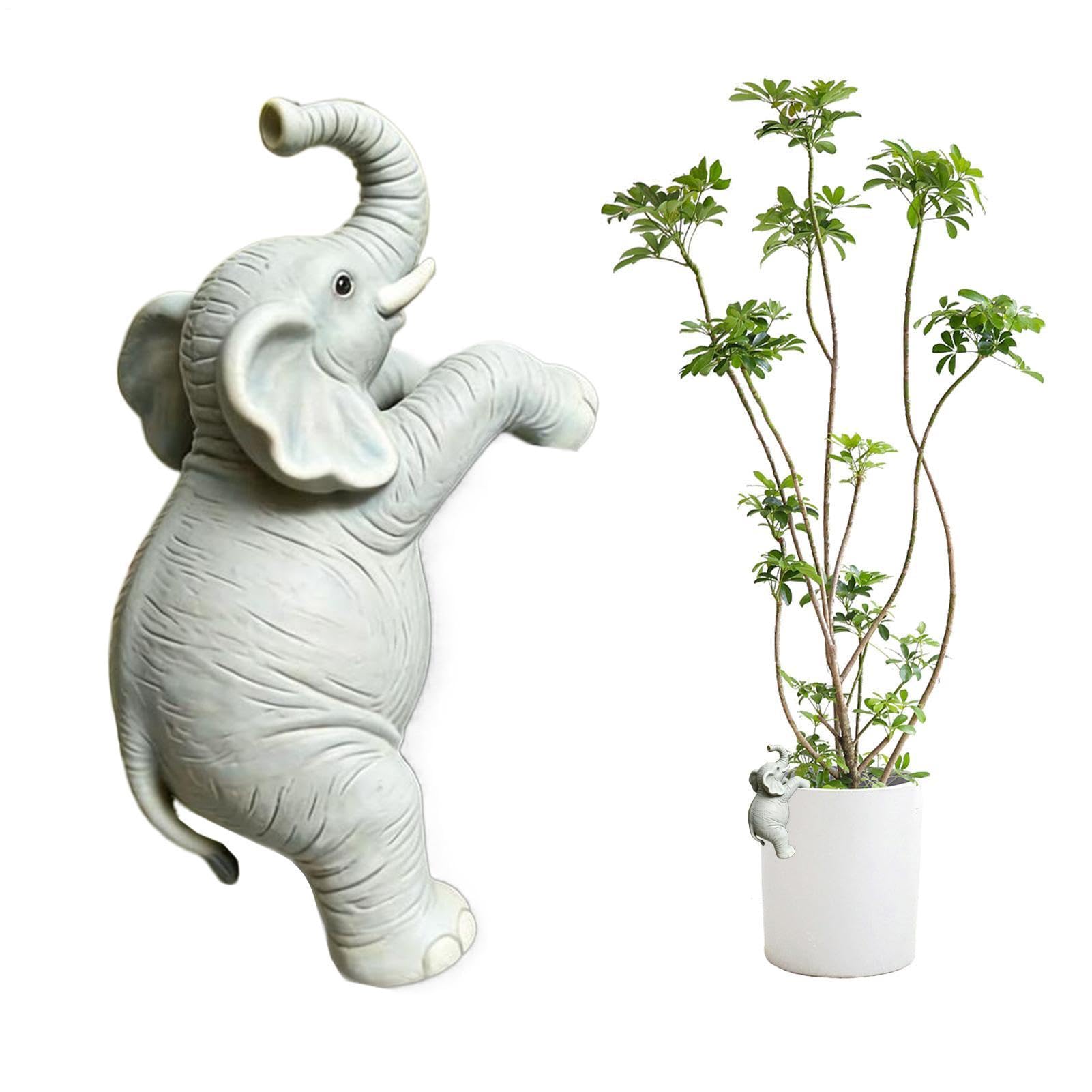 Statue de jardin éléphant réaliste en résine haute densité pour décor de prestige