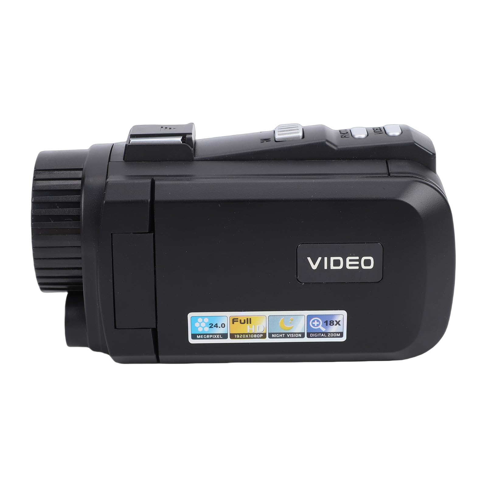 1080P 24MP Video Camera Camcorder with 3.0 Inch 270° Rotatable Screen, 18X Digital Zoom, Electronic Image Stabilization, Night Mode, TypeC Port & Compass for Vlogging, Travel, (Black)-image-47