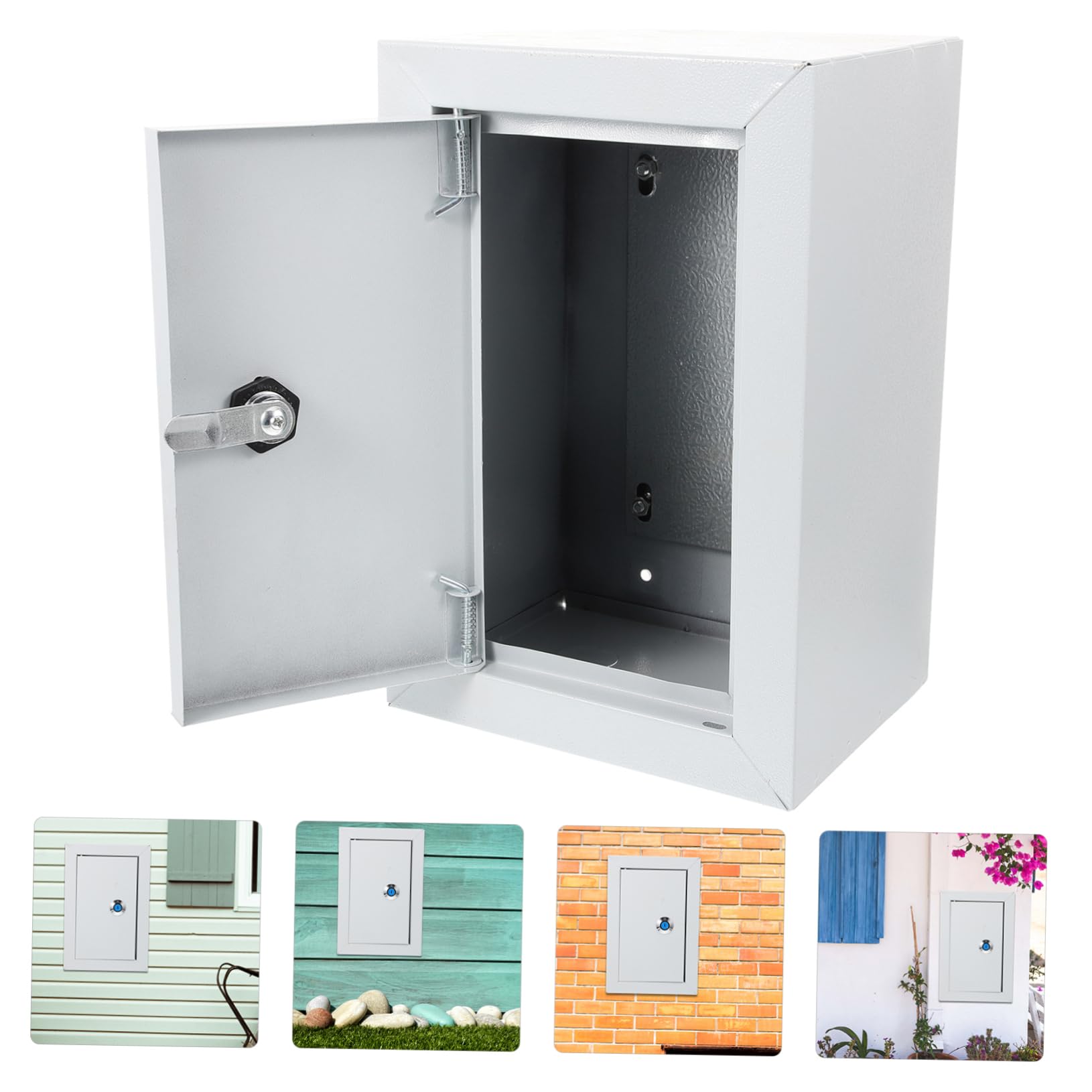 Scatola Elettrica da Parete in Ferro Bianco Protezione per Distribuzione Elettrica, Funzionamento Sicuro e Collegamento Rapido per Interni e Uffici