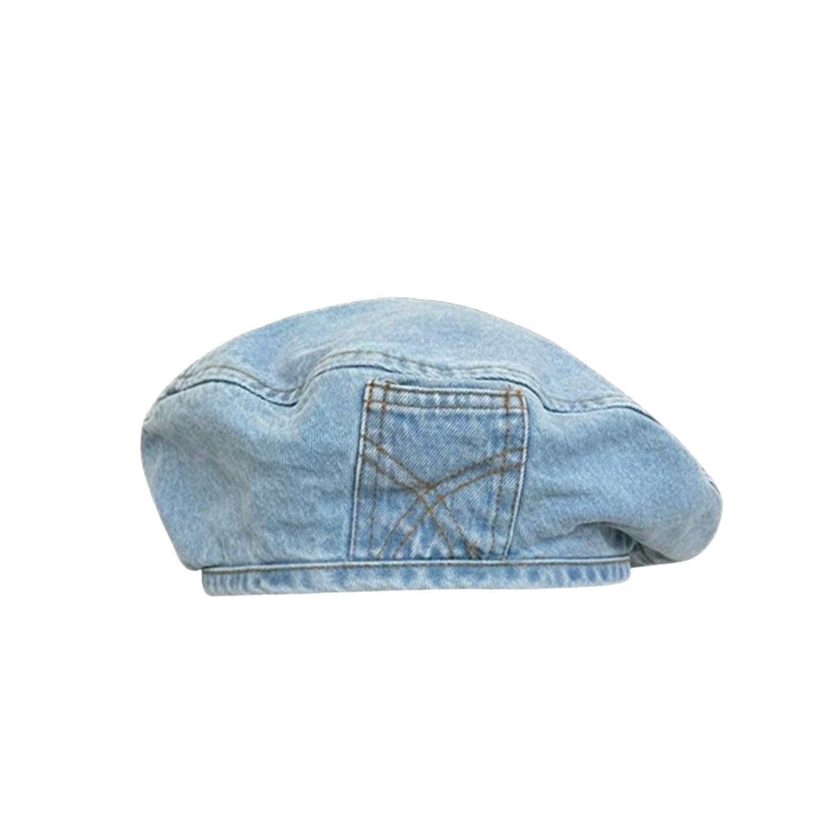 Snappsy Denim Beret Hat Headgear Women French Hat Beanie for Shopping Travel Holiday Light Blue|Clothing, Shoes & Accessories | Womens Accessories |Hats|1 Beret Hat-picture-20