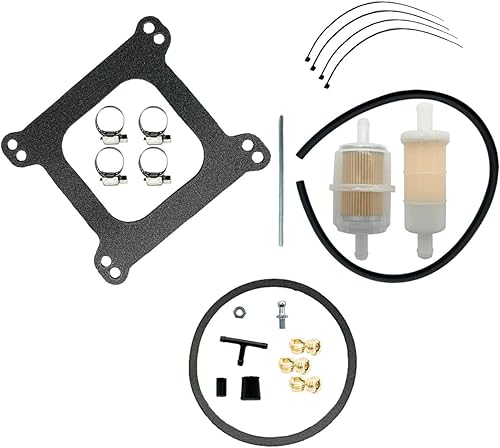 Miniatura 6 de 1825 18025 - Repuesto de carburador de 4 barriles para carburador Thunder AVS 650 CFM, acabado satinado, orificio cuadrado todoterreno