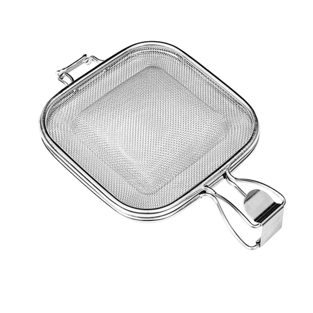 Pinza da Cucina in Acciaio Inossidabile Rete per Cottura Arrosto e Bordo Arrotondato, per Tostare Pane e Verdure Asciutte