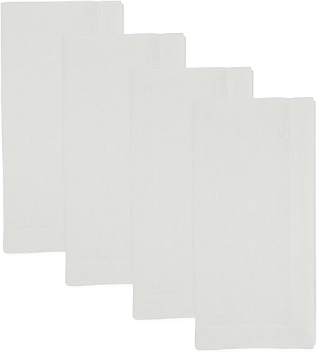 Fennco Styles Servilletas de cóctel de 100 % lino de color sólido para uso diario, 10 pulgadas de ancho x 10 pulgadas, juego de 4 posavasos de tela