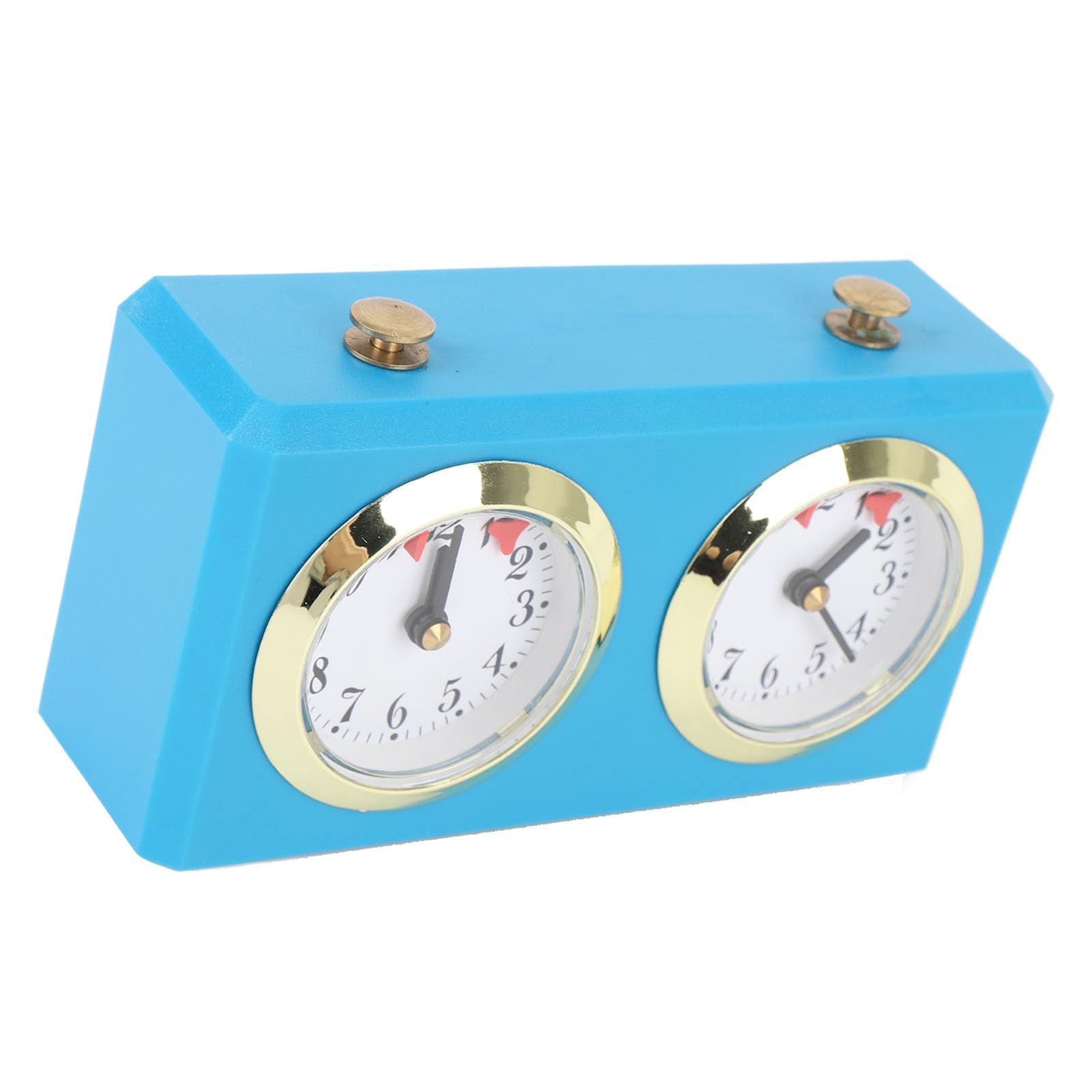 Orologio meccanico a forma di scacchi, vintage, analogico, con grandi quadranti, meccanismo a carica per competizioni Weiqi (azzurro)