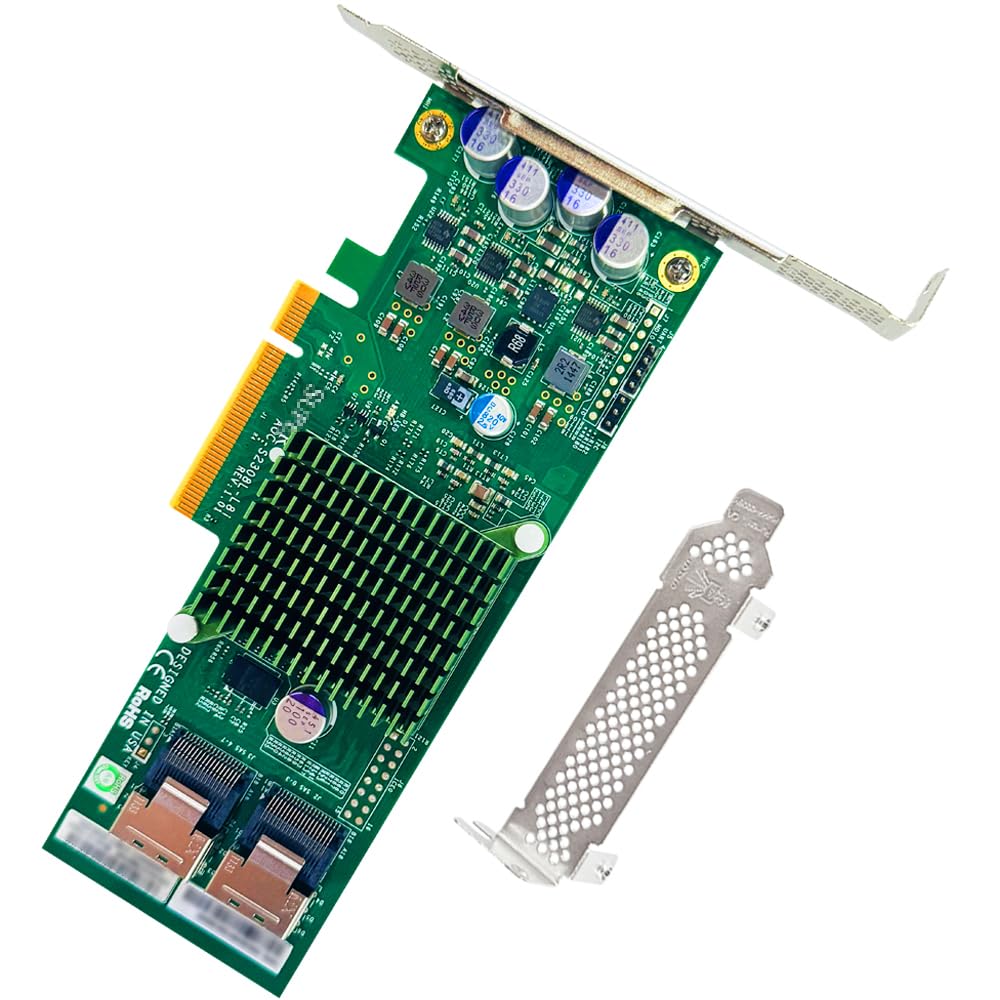 SAS HBA Card Compatible with LSI 9207-8i IT Mode PCIe SATA
