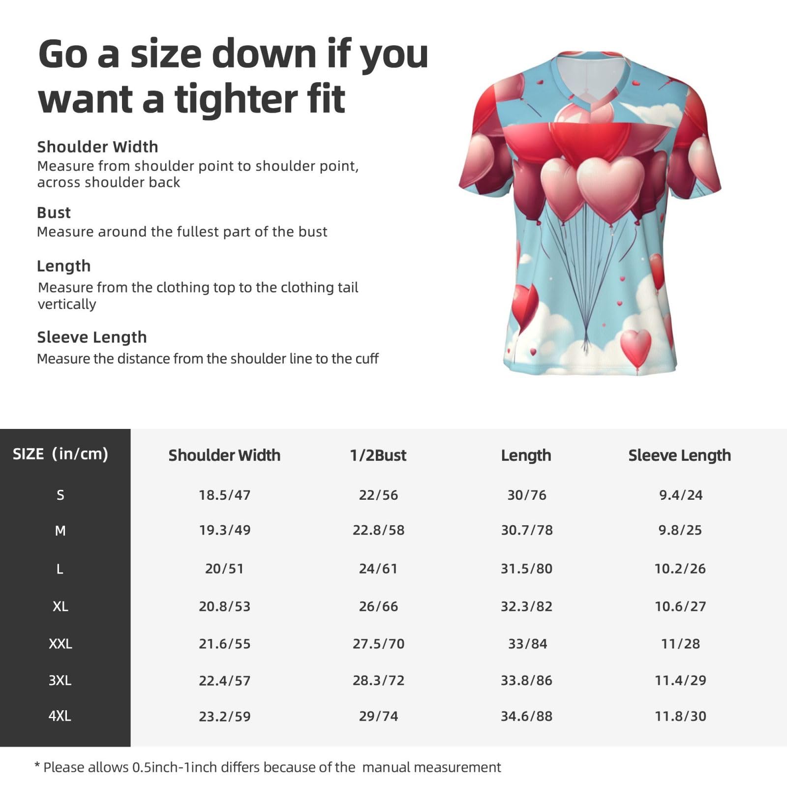 Stylish Athletic Sports Jersey Love-Balloons-Valentine Men's Rugby Jersey Medium Black