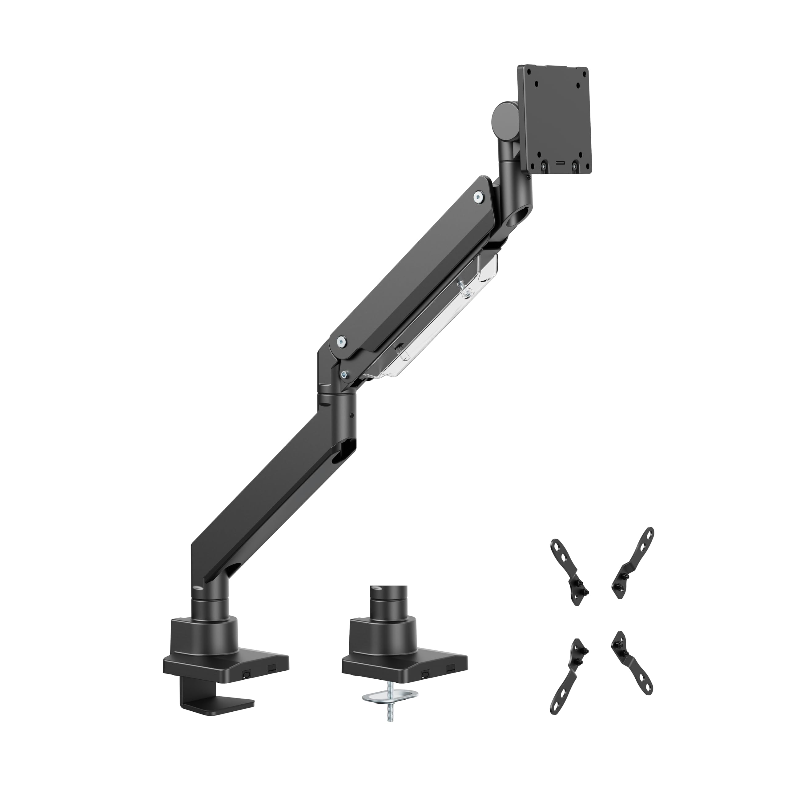 HALTERUNGSPROFI Monitor Halterung Extrastark bis 27kg bis 57 Zoll Tragarm mit Gasdruckfeder LED LCD Monitore VESA 75x75 100x100 200x200 Office-GS612AEX
