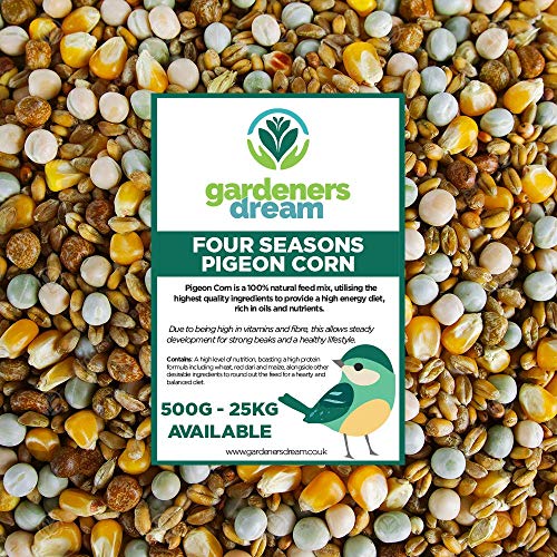 GardenersDream Four Seasons Pigeon Corn | Premium Grade Natural Food Mix for Pigeons | Rich in Nutritious Oils Vitamins and Minerals | High in Energy & Protein | 2.5kg