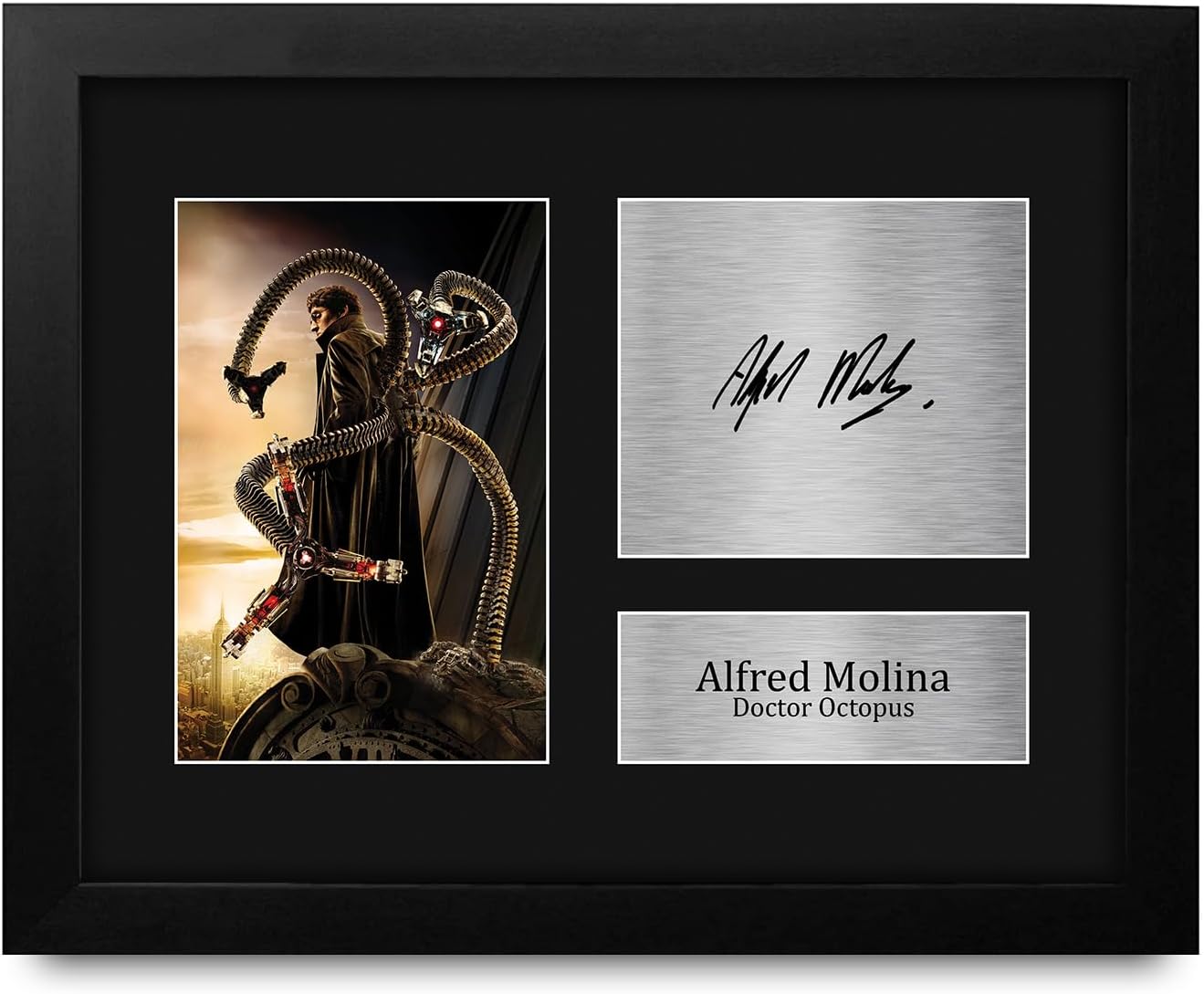 HWC Trading Alfred Molina Spider-Man Gifts Printed Signed Autograph Picture for Movie Memorabilia Fans - US Letter Framed (ID-007394)