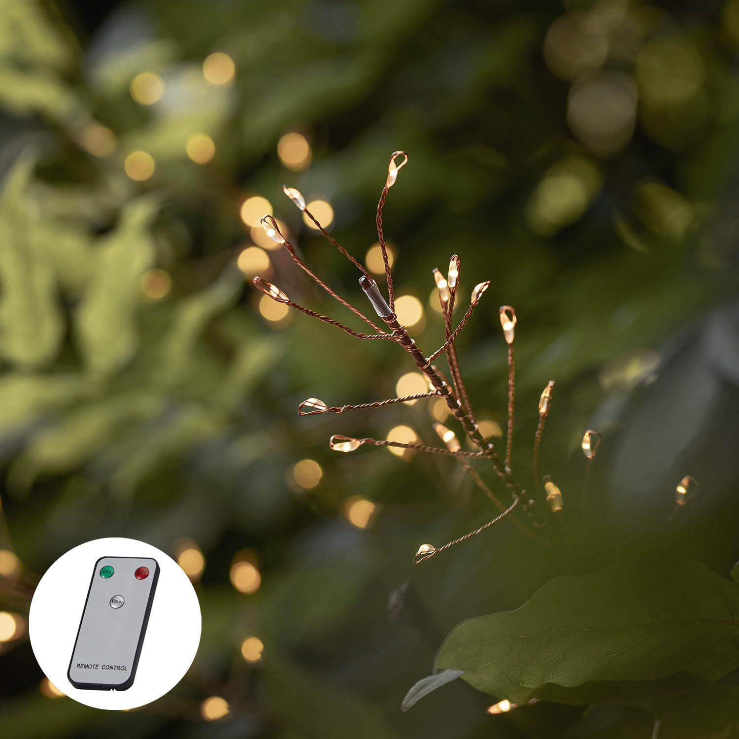 Lights4fun 60cm LED Solar Stableuchten Pampasgras Wegbeleuchtung Metall Kupfer Solarlampen für außen